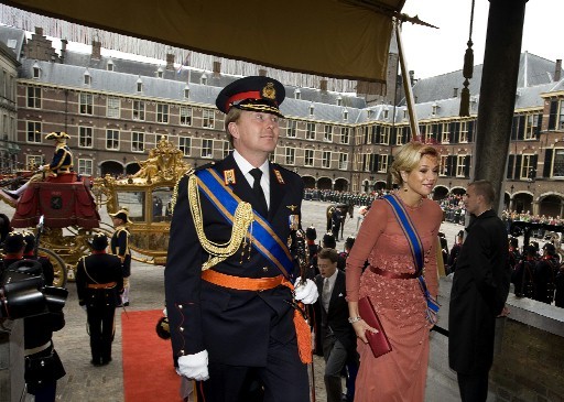 Willem Alexander e Maxime al Prinsjesdag